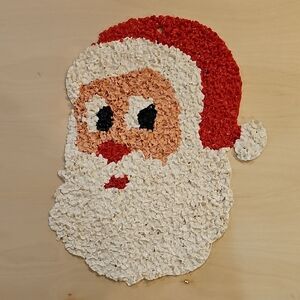 Vintage Popcorn Christmas Santa Decoration